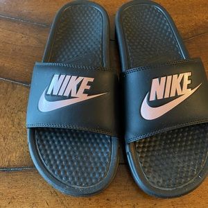 Nike Black Womens Slides size 9